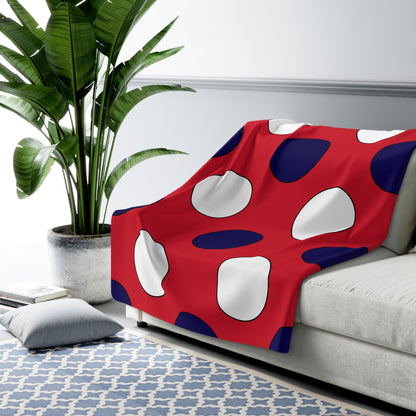 Bermuda Retro Polka Dots Blanket Throw
