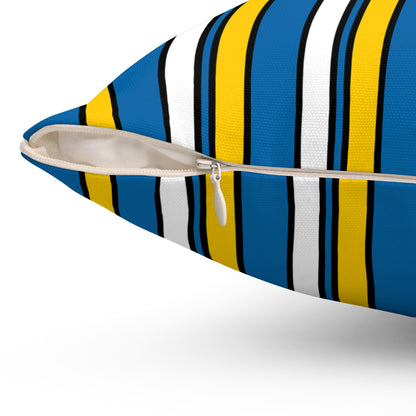 Canary Islands Retro Stripes Cushion Pillow