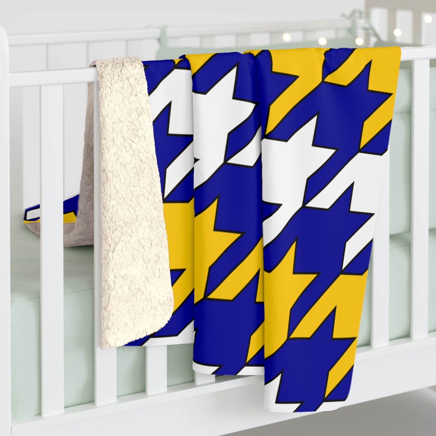 Bosnia And Herzegovina Retro Houndstooth Blanket Throw