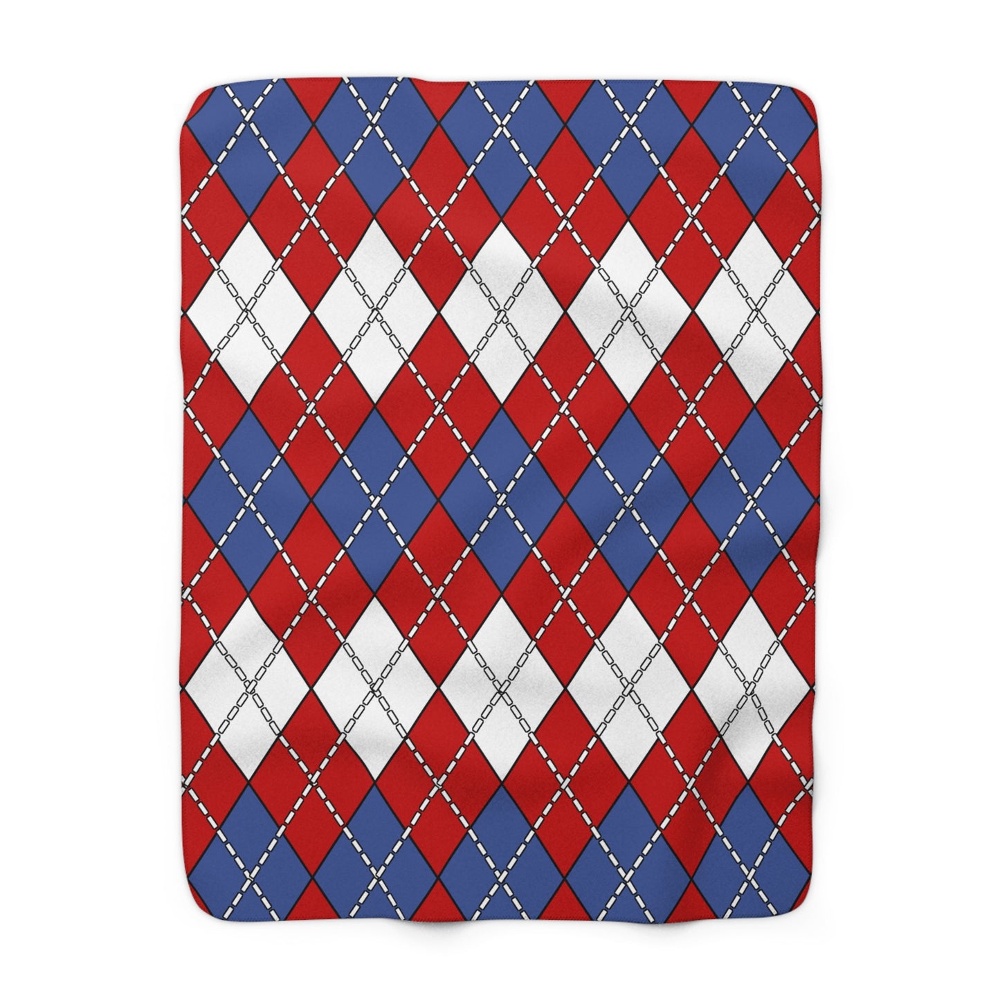 Democratic Peoples Republic Of Korea Retro Argyle Blanket Throw