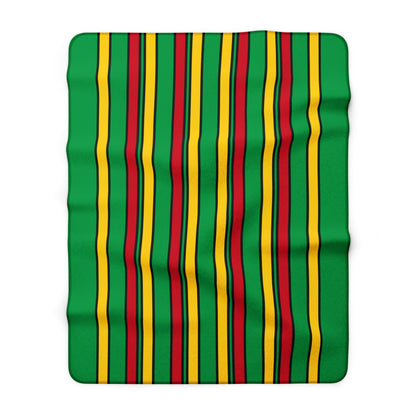 Guinea Bissau Retro Stripes Blanket Throw