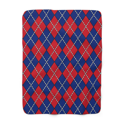 Liechtenstein Retro Argyle Blanket Throw