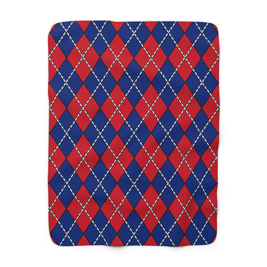 Liechtenstein Retro Argyle Blanket Throw