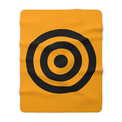 Orange, Black Retro Target Blanket Throw