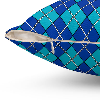 Pacific Islands Retro Argyle Cushion Pillow