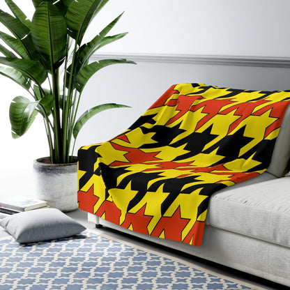 Uganda Retro Houndstooth Blanket Throw