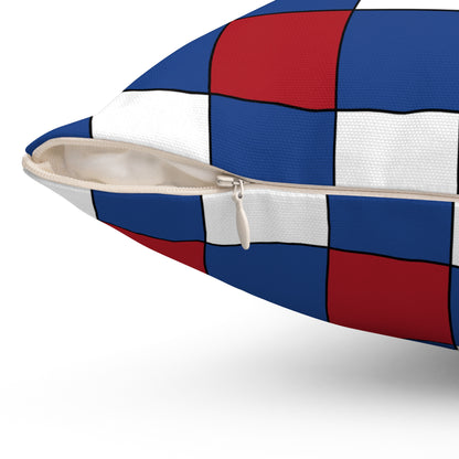 Caribbean Netherlands Retro Check Cushion Pillow