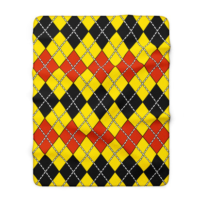 Uganda Retro Argyle Blanket Throw