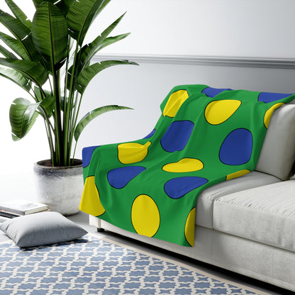 Brazil Retro Polka Dots Blanket Throw