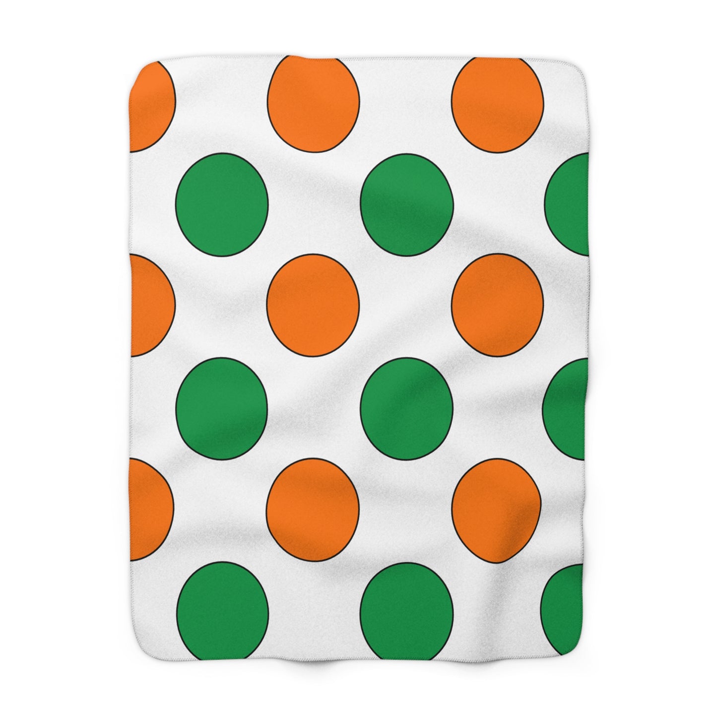 Ireland Retro Polka Dots Blanket Throw