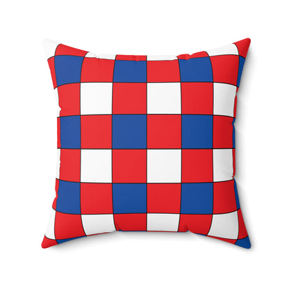 Slovakia Retro Check Cushion Pillow