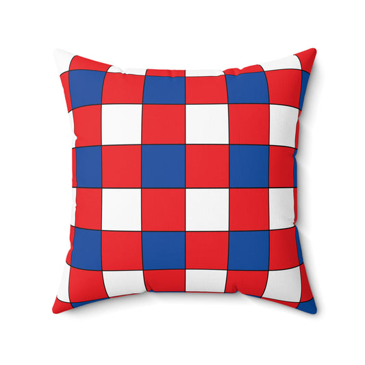 Slovakia Retro Check Cushion Pillow
