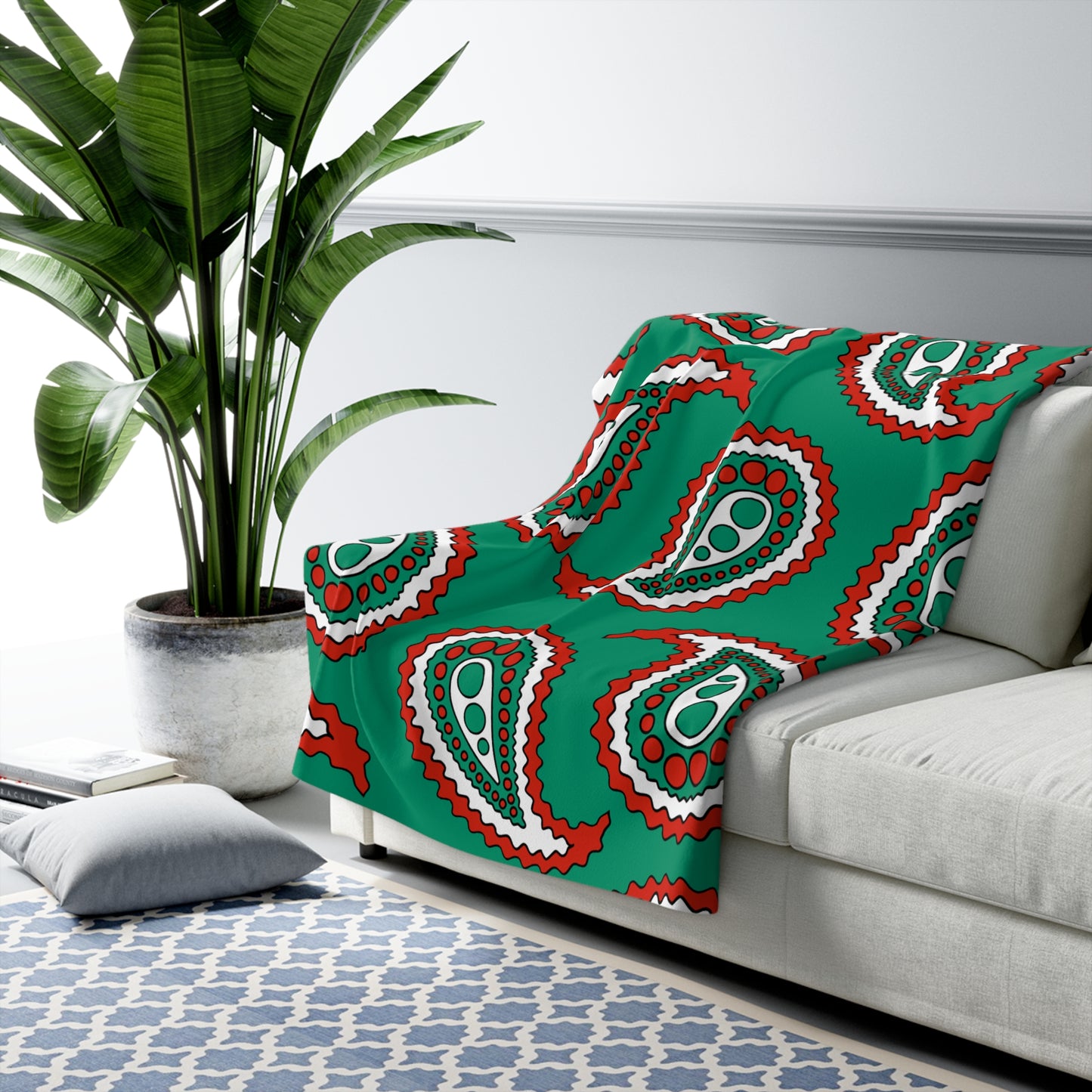 Bulgaria Retro Paisley Blanket Throw