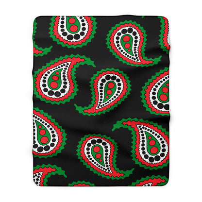Palestine Retro Paisley Blanket Throw
