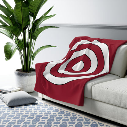 Latvia Retro Target Blanket Throw