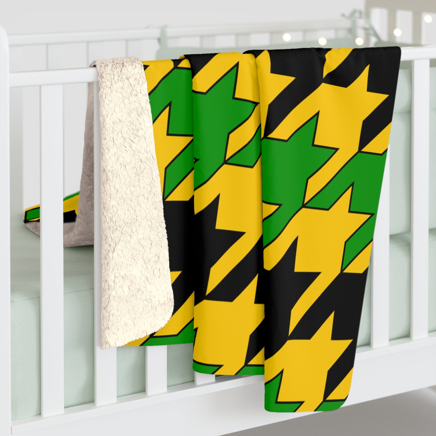 Jamaica Retro Houndstooth Blanket Throw
