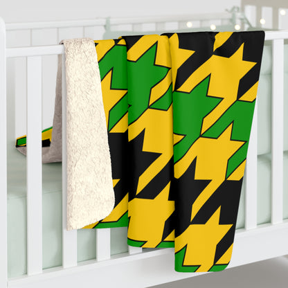 Jamaica Retro Houndstooth Blanket Throw