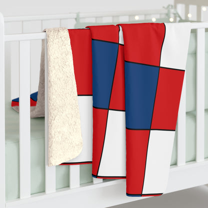 Czechia Retro Check Blanket Throw
