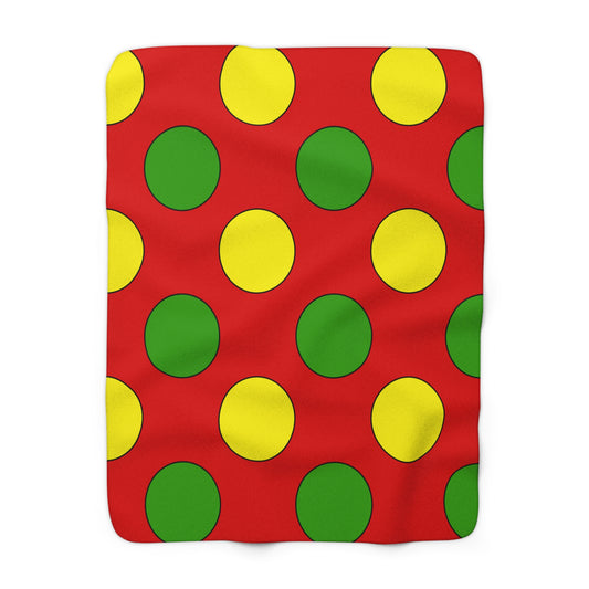 Burkina Faso Retro Polka Dots Blanket Throw