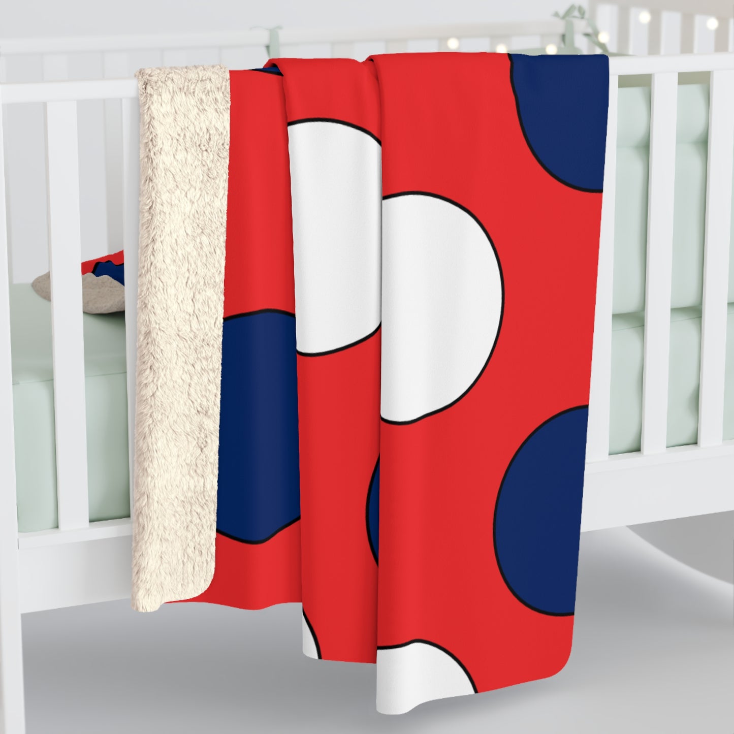 Svalbard And Jan Mayen Retro Polka Dots Blanket Throw