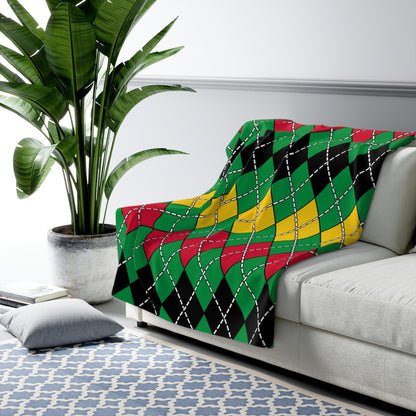 Vanuatu Retro Argyle Blanket Throw