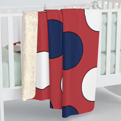 United States Minor Outlying Islands Retro Polka Dots Blanket Throw