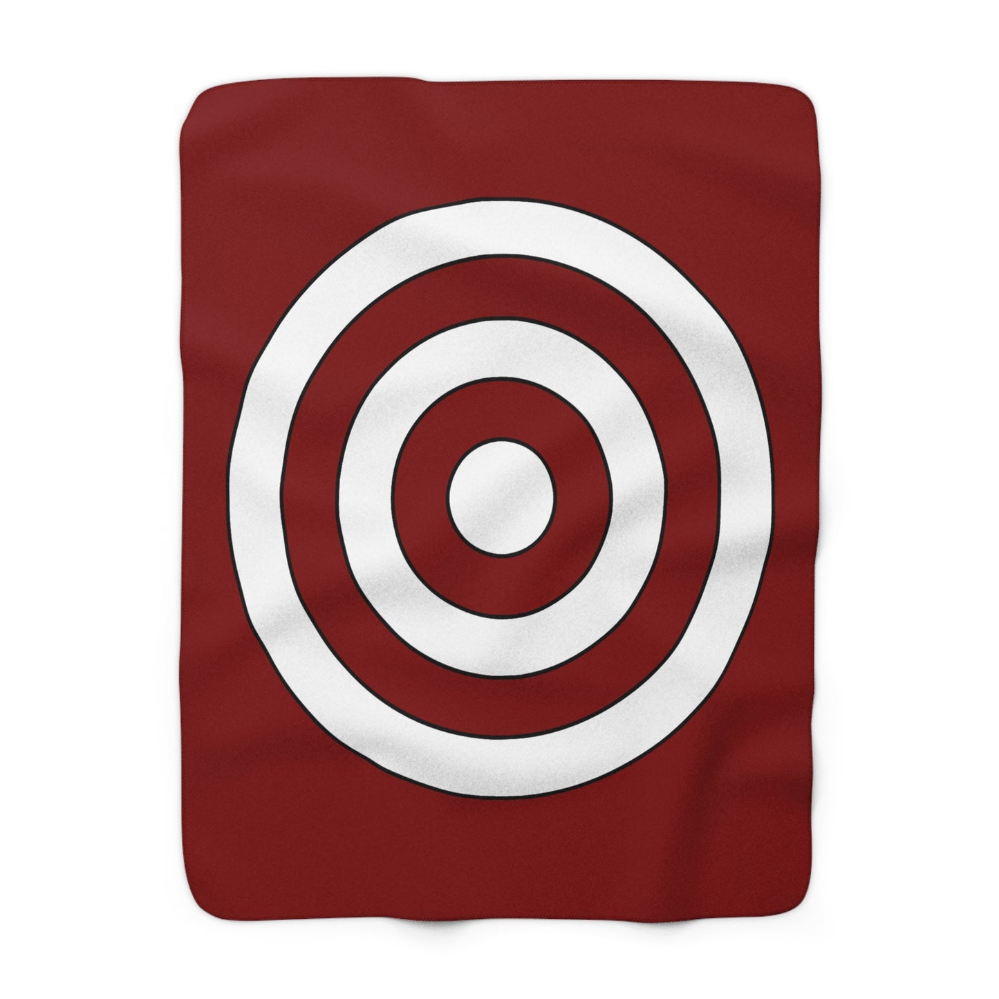 Maroon, White Retro Target Blanket Throw