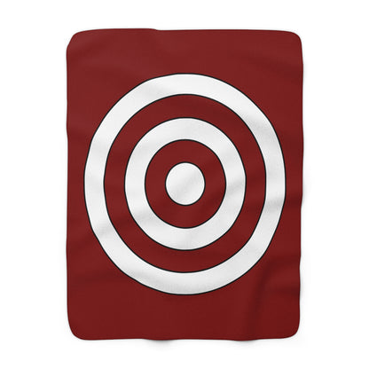 Maroon, White Retro Target Blanket Throw