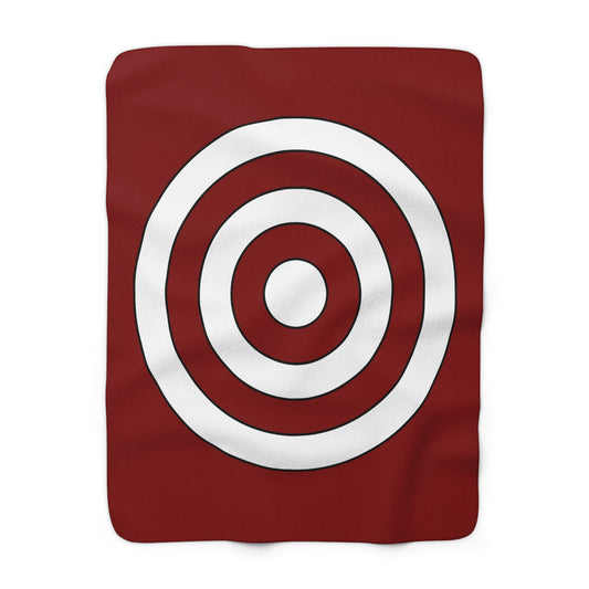 Maroon, White Retro Target Blanket Throw