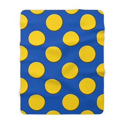 Ukraine Retro Polka Dots Blanket Throw