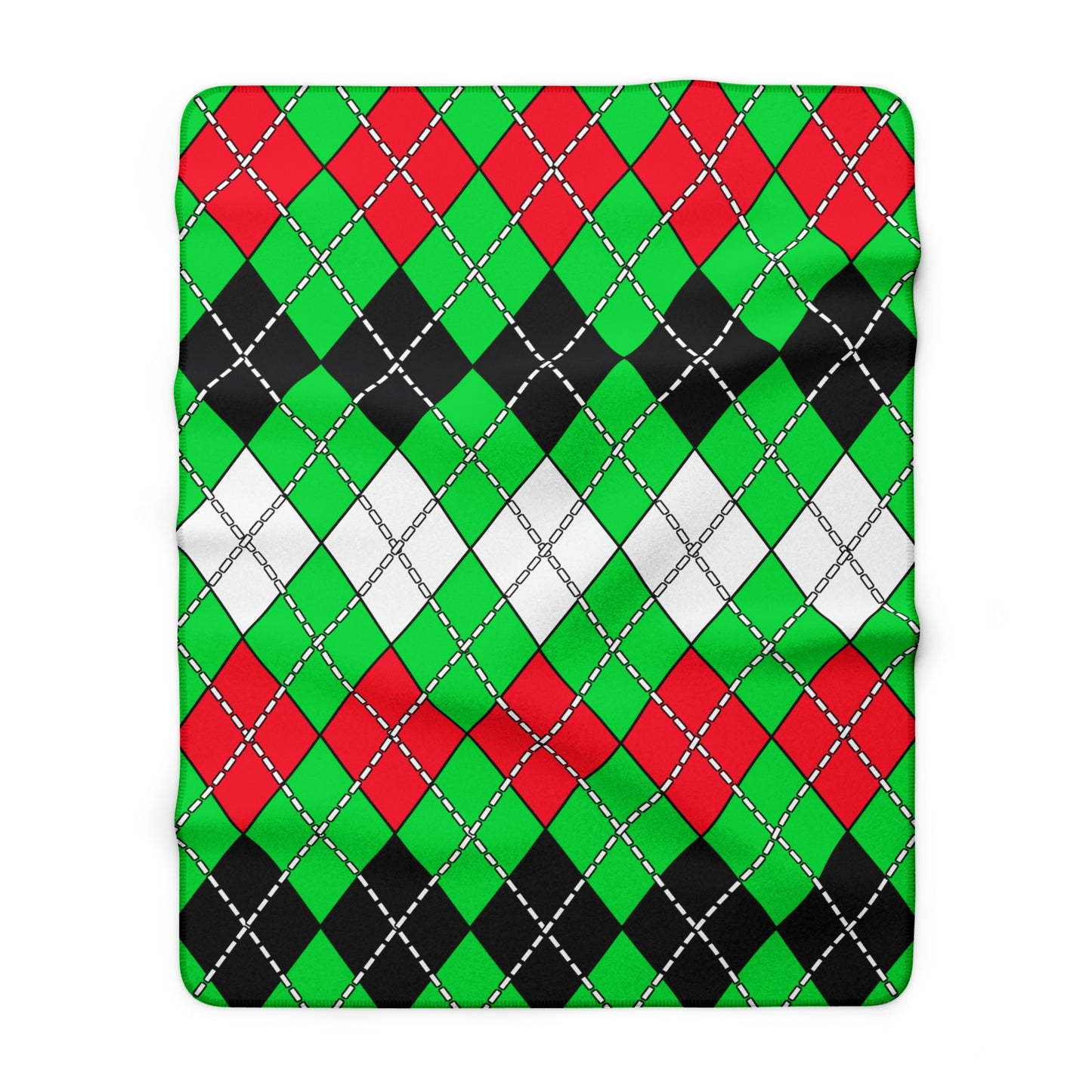 Kuwait Retro Argyle Blanket Throw