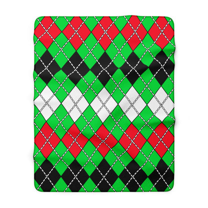 Kuwait Retro Argyle Blanket Throw