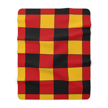Timor Leste Retro Check Blanket Throw