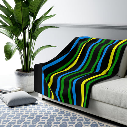 Tanzania Retro Stripes Blanket Throw
