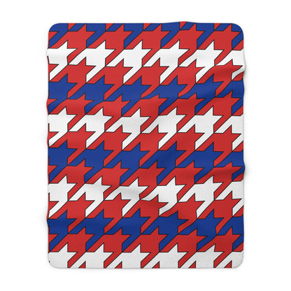 Bouvet Island Retro Houndstooth Blanket Throw