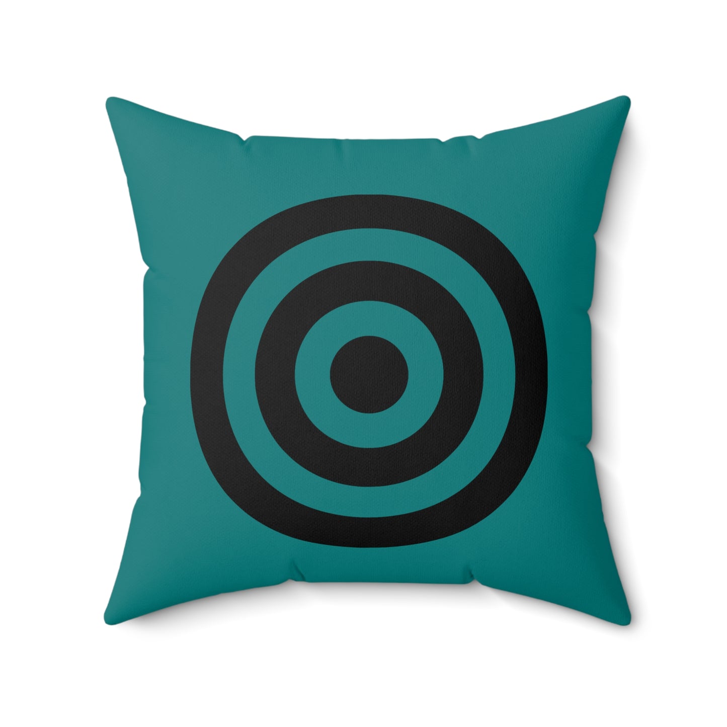 Teal, Black Retro Target Cushion Pillow