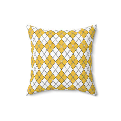 United States Virgin Islands Retro Argyle Cushion Pillow