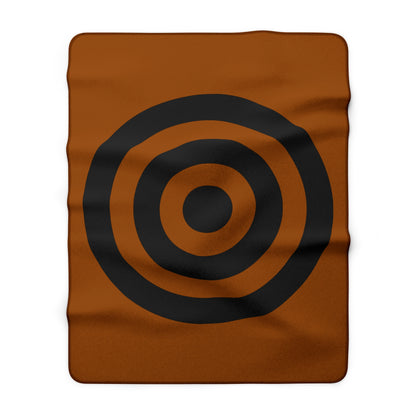 Brown, Black Retro Target Blanket Throw