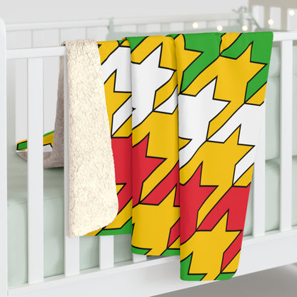 Myanmar Retro Houndstooth Blanket Throw