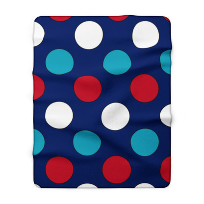 Montserrat Retro Polka Dots Blanket Throw