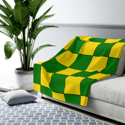 Cocos Islands Retro Check Blanket Throw