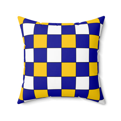 Bosnia And Herzegovina Retro Check Cushion Pillow