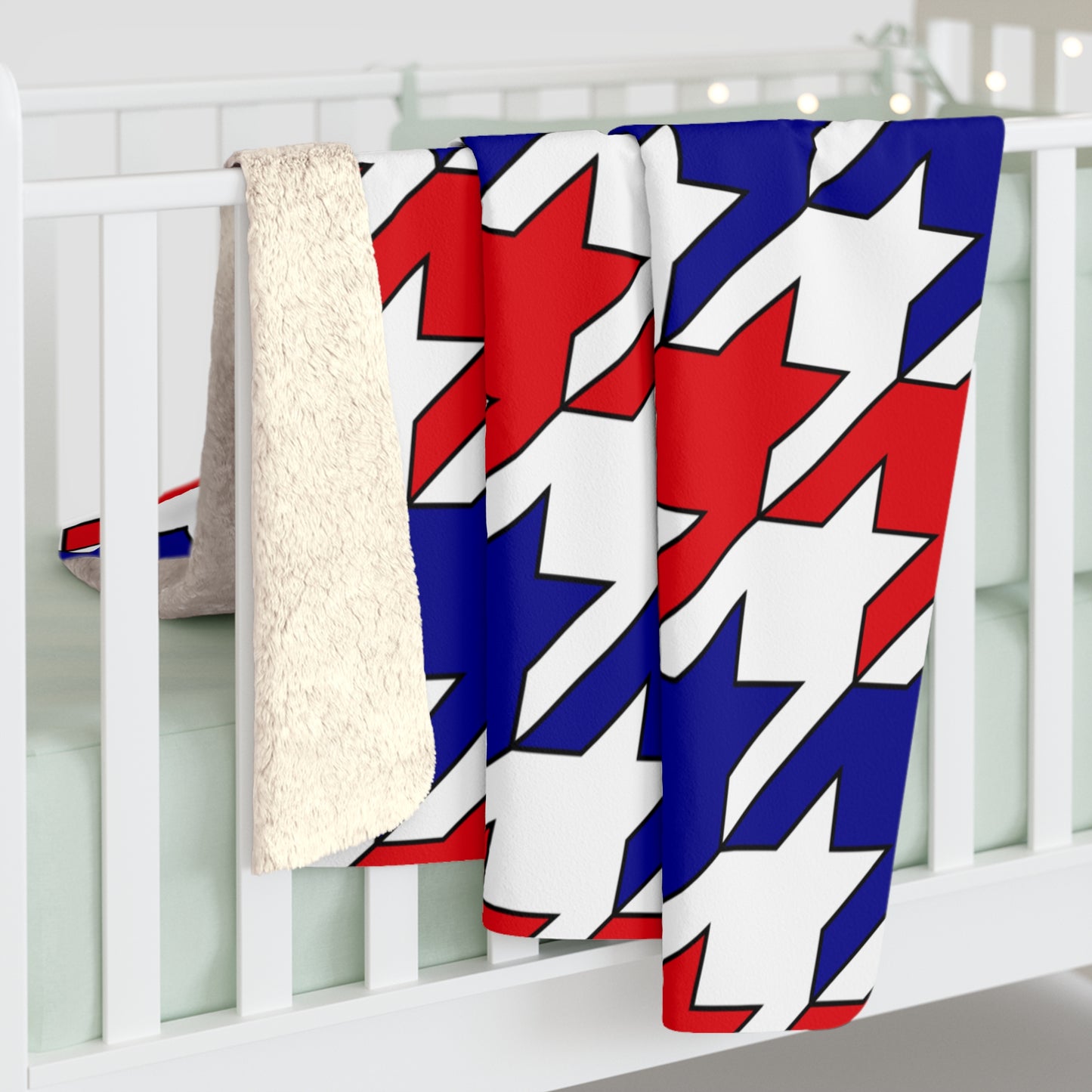 Saint Barthelemy Retro Houndstooth Blanket Throw