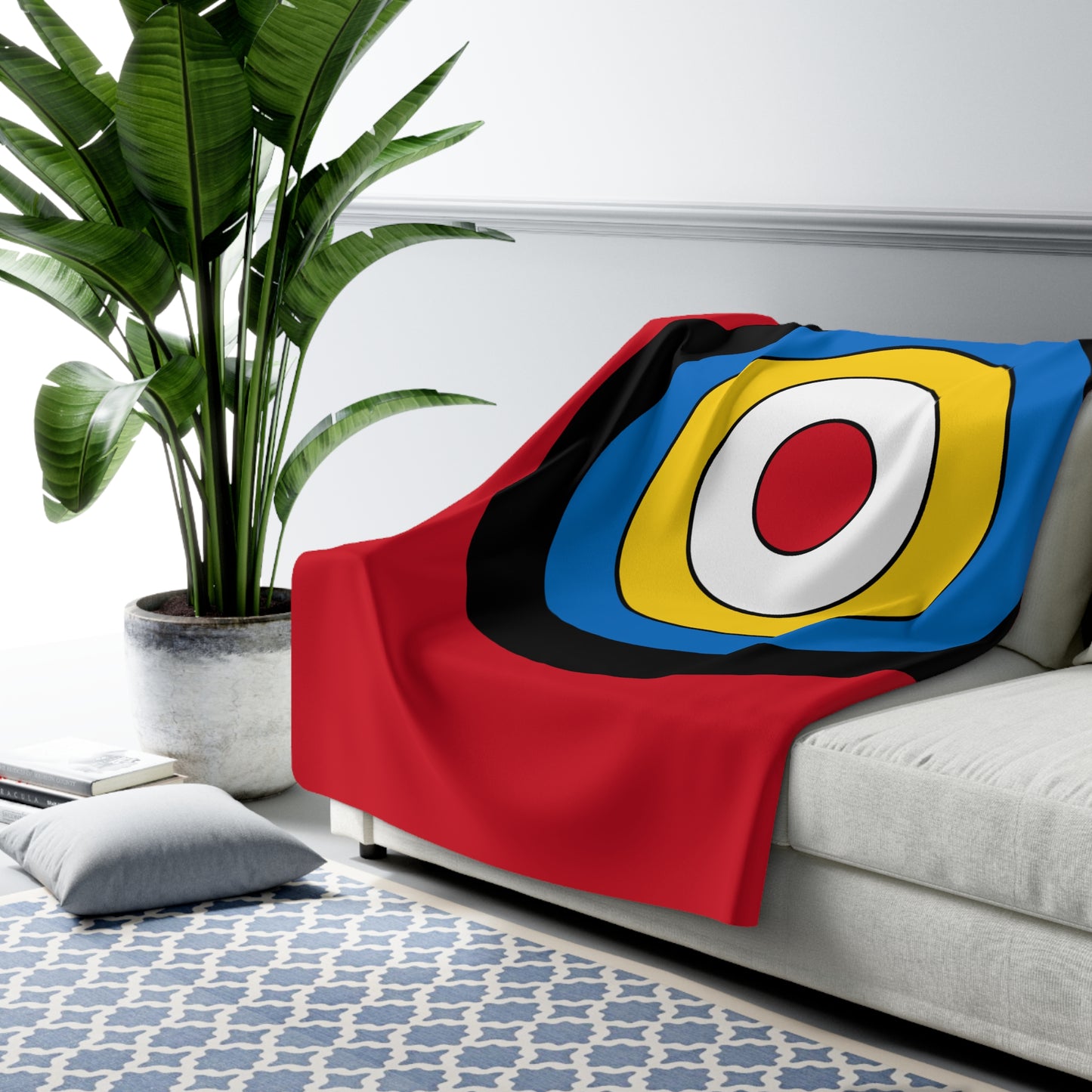 Antigua And Barbuda Retro Target Blanket Throw