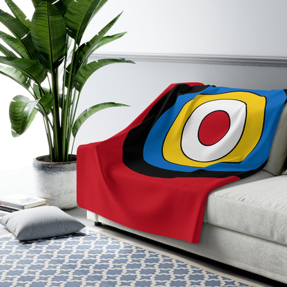 Antigua And Barbuda Retro Target Blanket Throw