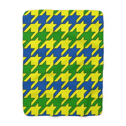 Saint Vincent And The Grenadines Retro Houndstooth Blanket Throw
