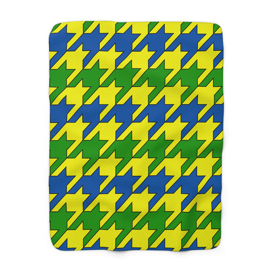 Saint Vincent And The Grenadines Retro Houndstooth Blanket Throw