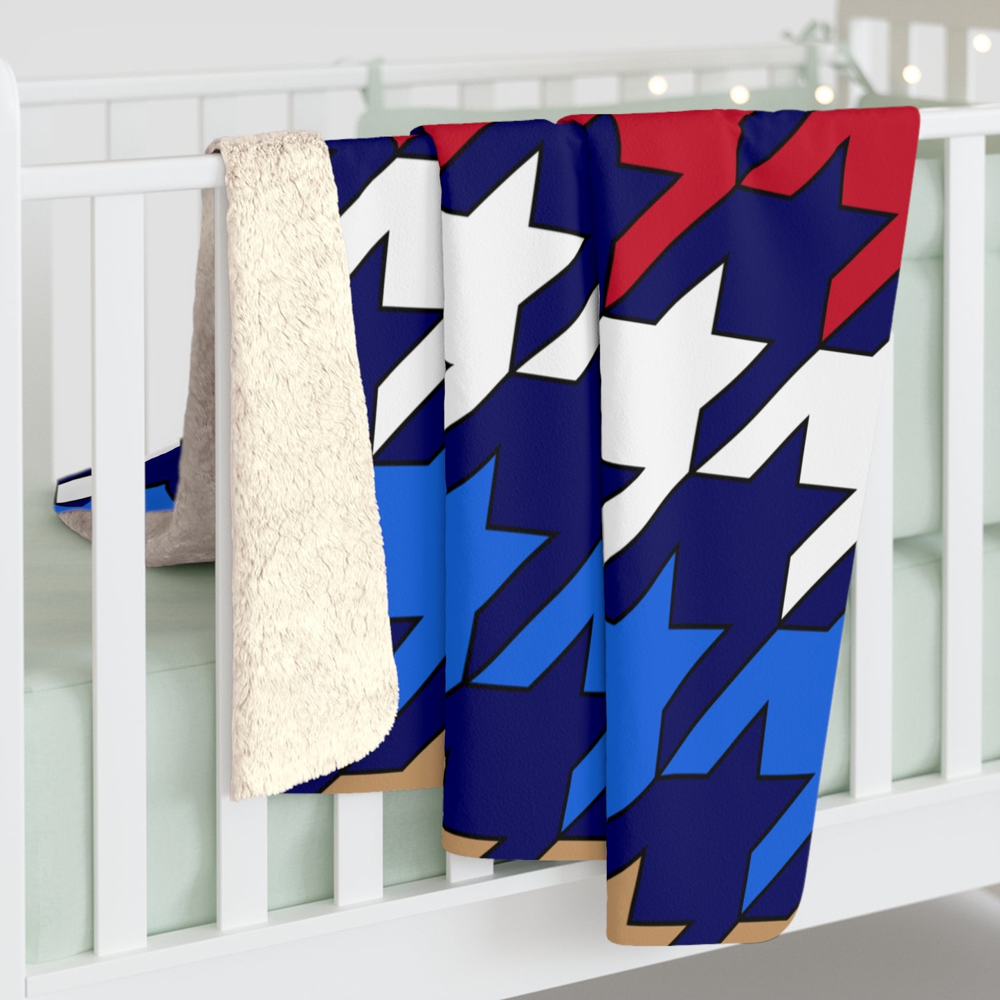 Tristan Da Cunha Retro Houndstooth Blanket Throw
