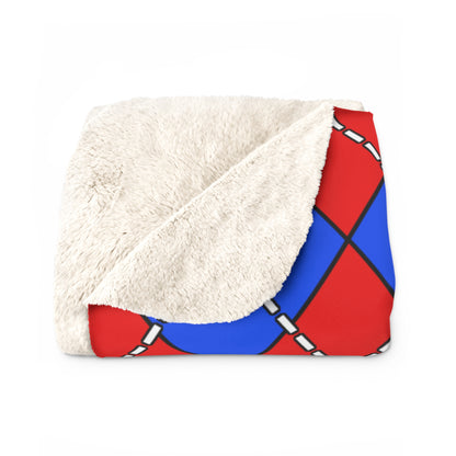 Puerto Rico Retro Argyle Blanket Throw