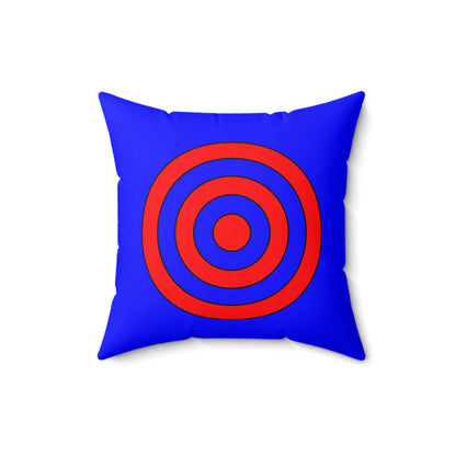 Blue, Red Retro Target Cushion Pillow